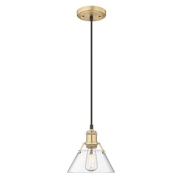 Orwell Brushed Champagne Bronze One-Light Mini Pendant with Clear Glass, image 1